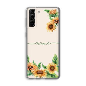 Zonnebloemen: Samsung Galaxy S21 Plus Transparant Hoesje