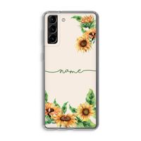 Zonnebloemen: Samsung Galaxy S21 Plus Transparant Hoesje