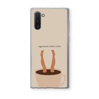 Aggressively drinks coffee: Samsung Galaxy Note 10 Transparant Hoesje