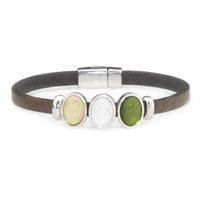 Qoss Grijze Armband Demi Crème - Maat S
