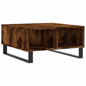 vidaXL Salontafel 60x60x30 cm bewerkt hout gerookt eikenkleurig