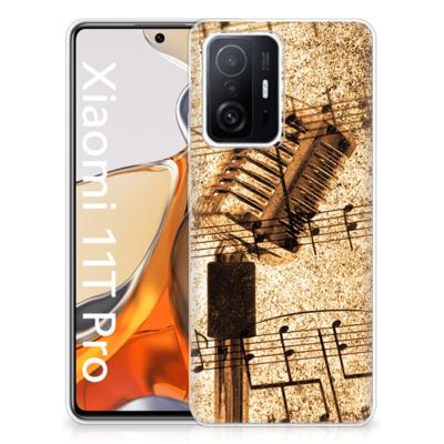 Xiaomi 11T | 11T Pro | Siliconen hoesje | met foto Bladmuziek Xiaomi 11T | 11T Pro | Siliconen hoesje | met foto Bladmuziek