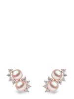 Yoko London boucles d'oreilles en or rose 18ct pavées de diamants