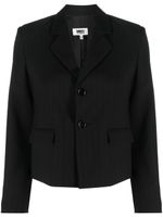 MM6 Maison Margiela blazer rayé à simple boutonnage - Noir