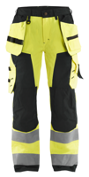 Blåkläder Dames werkbroek High-Vis met spijkerzakken 71561811 | High-Vis Geel/Zwart | Maat 40 - 7330509502679