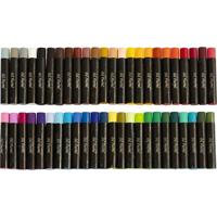 Creativ Company Oliepastels, l: 7 cm, dikte 11 mm, diverse kleuren, 48 stuk/ 1 doos