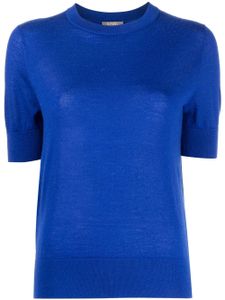 N.Peal t-shirt en maille fine - Bleu