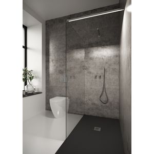 Inloopdouche Bellezza Bagno StabiLight 100x195 cm 8 mm Helder Glas Antikalk Inclusief Stabilisatiestang Met Verlichting Chroom Bellezza Bagno