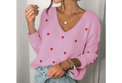 Dames trui met hartjes | Shop in de sale