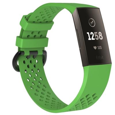 Vierkante gat verstelbare sport polsband voor FITBIT charge 3 (groen)