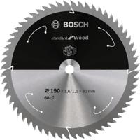 Bosch Accessories Bosch 2608837711 Hardmetaal-cirkelzaagblad 190 x 30 mm Aantal tanden: 60 1 stuk(s) - thumbnail