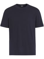 Zegna t-shirt en laine à manches courtes - Bleu