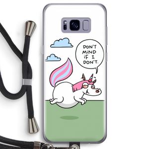 Unicorn: Samsung Galaxy S8 Transparant Hoesje met koord