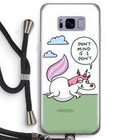 Unicorn: Samsung Galaxy S8 Transparant Hoesje met koord
