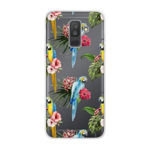 Kleurrijke papegaaien: Samsung Galaxy A6 Plus (2018) Transparant Hoesje