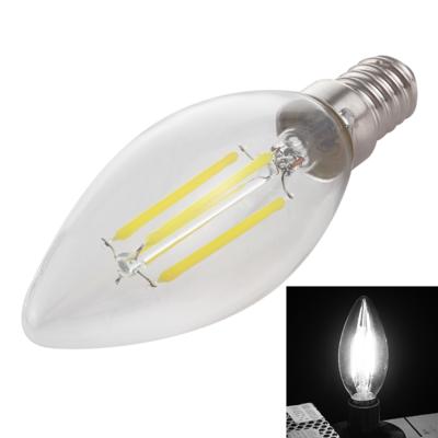 C35 E14 4W 4 LEDs 300 LM 6500K dimbaar retro LED filament gloeilamp energiebesparend licht AC 220V (wit licht)