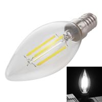 C35 E14 4W 4 LEDs 300 LM 6500K dimbaar retro LED filament gloeilamp energiebesparend licht AC 220V (wit licht)