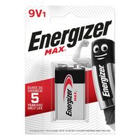 Energizer Alkaline-Batterij 9V | 6LR61 | Zilver / Zwart | 12 stuks - EN-MAX9V1 EN-MAX9V1 - thumbnail