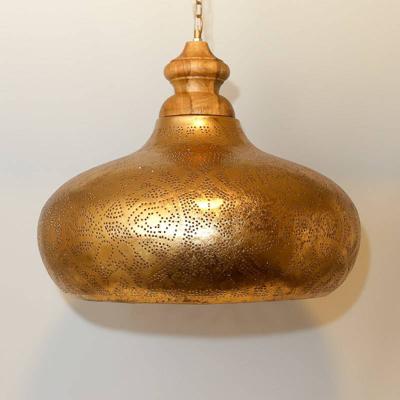Hanglamp Ameera goud wood 53 cm