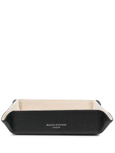 Aspinal Of London Tidy Tray en cuir grainé - Noir