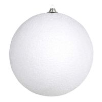 1x Grote witte sneeuwbal kerstballen decorate 18 cm cm - thumbnail