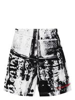 Alexander McQueen short de bain à imprimé abstrait - Blanc - thumbnail