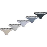 Calvin Klein 5 stuks Modern Logo Thong Cotton Stretch