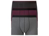 LIVERGY 3 heren boxers (XL, Zwart/aubergine/grijs)