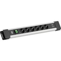 Bachmann BM005920 Stekkerdoos met schakelaar Grijs, Zwart Randaarde stekker 1 stuk(s)