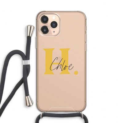 Amber Script: iPhone 11 Pro Transparant Hoesje met koord