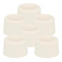 Benson Deurbuffers / deurstoppers rubbers - 6x - wit - 23 x 23 mm - met schroefbevestiging
