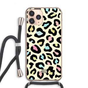 Leopard pattern: iPhone 11 Pro Max Transparant Hoesje met koord