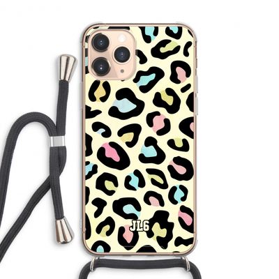 Leopard pattern: iPhone 11 Pro Max Transparant Hoesje met koord