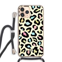 Leopard pattern: iPhone 11 Pro Max Transparant Hoesje met koord Leopard pattern: iPhone 11 Pro Max Transparant Hoesje met koord