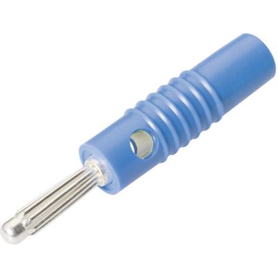 Schnepp S 4004 S Pluimstekker Stekker, recht Stift-Ø: 4 mm Blauw 1 stuk(s) Piece