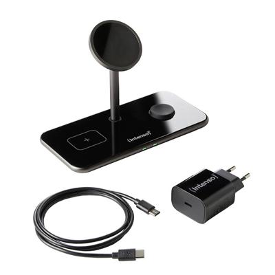 Intenso MB13 black 3in1 7410810 Inductie lader Uitgangen Qi-standaard Zwart
