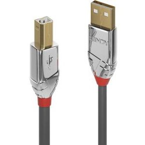 Lindy 36640 0.5m USB A USB B Mannelijk Vrouwelijk Grijs USB-kabel