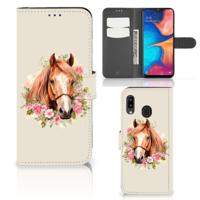Telefoonhoesje | Met pasjeshouder | voor Samsung Galaxy A30 Paard