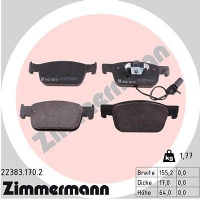 Remblokkenset, schijfrem 223831702