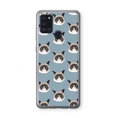 It's a Purrr Case: Samsung Galaxy A21s Transparant Hoesje