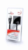 USB 3.0 naar VGA adapter, zwart, Blister verpakking - thumbnail