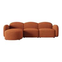 Micadoni Home Blair Hoekbank met Chaise Longue Links - Chenille - Terracotta