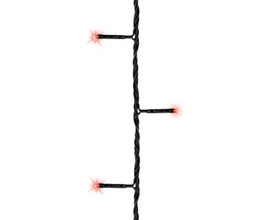 LED basic lights twinkle buit 600cm-80L zwart/rood - Lumineo