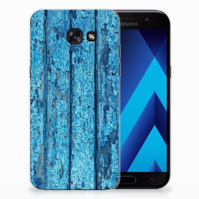 Samsung Galaxy A5 2017 | Bumper Hoesje | Wood Blue