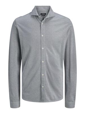 J&j Premium Jprblalance Pique L/s Shirt Smu 12269800 Overhemd Agave Green Slim Fit