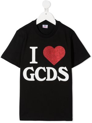 Gcds Kids t-shirt à imprimé graphique - Noir