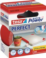 Tesa Weefseltape | rood | lengte 2,75 m | breedte 38 mm wiel | 6 stuks - 56343-00038-03 56343-00038-03
