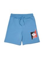 DSQUARED2 KIDS short de sport à logo imprimé - Bleu