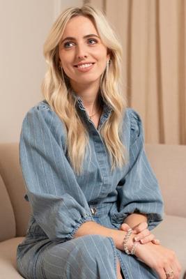 Tramontana Pinstripe Denim Blouse | Blue Denim