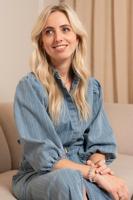 Tramontana Pinstripe Denim Blouse | Blue Denim